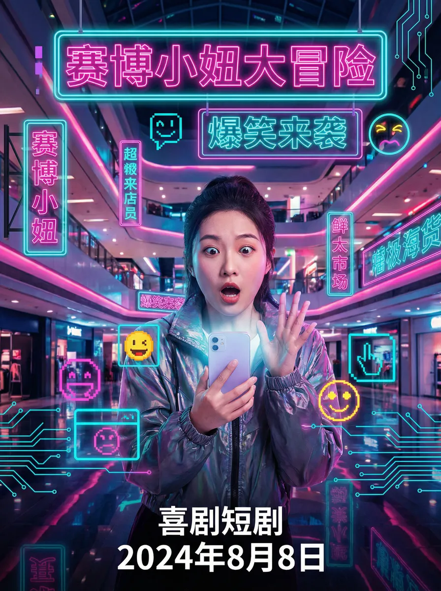冬季恋歌国语 搞笑喜剧短剧 - 赛博小妞大冒险海报